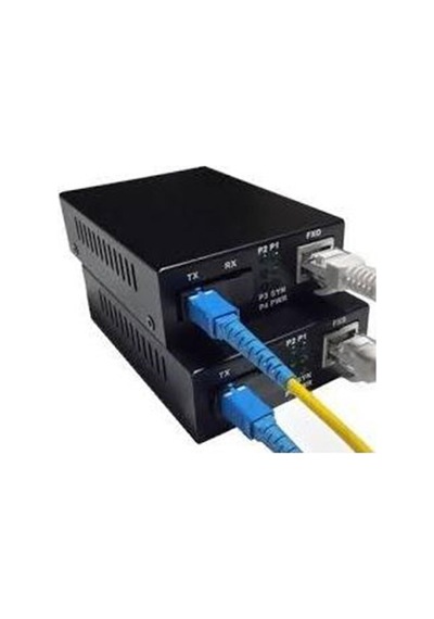Teldata Media Converter Single Mode 10-100-1000 3 Km Only Sc-sx Tx-a-b-kıtset