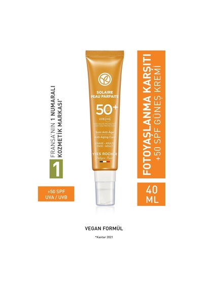 Yves Rocher Spf 50 Yüksek Korumalı Fotoyaşlanma Ve Leke Karşıtı Yüz Güneş Kremi/solaire Peau Parfaite-40 Ml