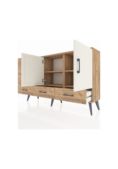 Arges Konsol 4 Raflı 5 Çekmeceli 2 Kapaklı 132x30x83 Çam-aytaşı/çam Aytaşı/çam Arges Konsol 4 Raflı 5 Çekmeceli 2 Kapaklı 132x30x83 Çam-aytaşı/çam Aytaşı/çam