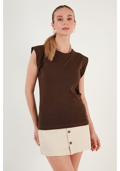 Lela Bayan T Shirt 5864019 Kahve Kahve