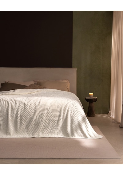 Camille King Size Vizon Emboss Battaniye - Ekru 8684427354285 Çok Renkli