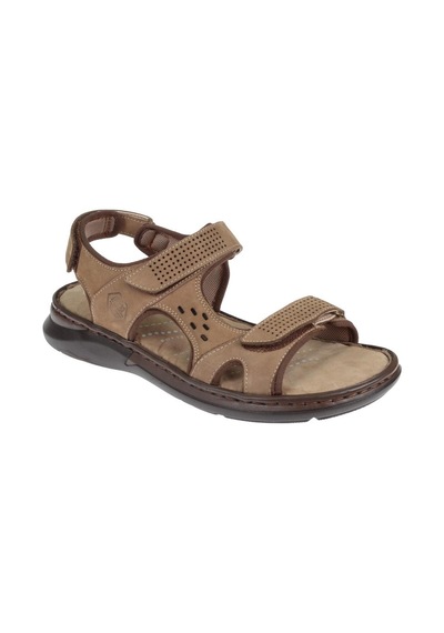 Forelli Hakiki Deri Comfort Cırtlı Erkek Sandalet For-40526 Kum Nubuk-kum Nubuk Kum Nubuk