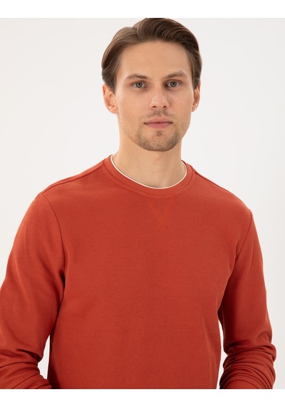 Pierre Cardin Erkek Pas Sweatshirt 50296485-vr040 Açık Turuncu