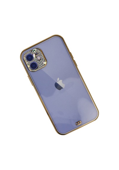 Apple iPhone  Uyumlu,  12 Kılıf Liva Taşlı Silikon - Mor