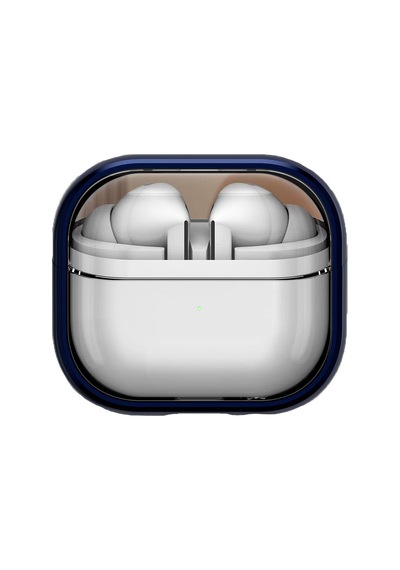 E2m Apple Uyumlu AirPods 4 Crystal Standlı Kılıf Mavi Mavi