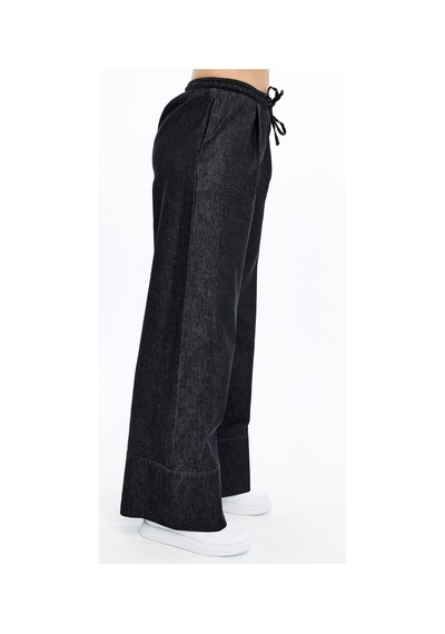 Selectmoda Denim Duble Paça Pantolon Siyah