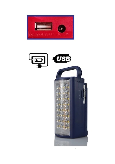 24 Led Ultra Güçlü Şarjlı Işıldak Powerbank El Feneri Kamp Masa Kafa Avcı Piknik Çadır Lambası Karışık