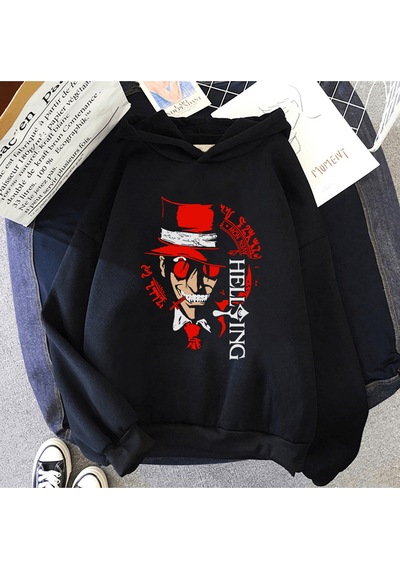 Anime Hellsing Kapşonlu Sweatshirt