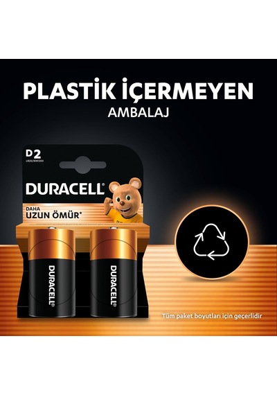 Basıc Alkalin D Pil 2 Li Paket
