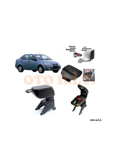 Chevrolet Kalos Sedan Uyumlu Kol Dayama Ve Kolçak Sürgülü Bardakl