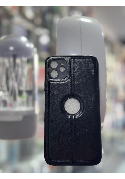 Apple Uyumlu iPhone 11 Uyumlu Suni Deri Lens Korumalı Kılıf -