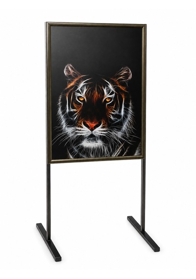 B1 70x100 Cm Bronz Yüksek Alüminyum Tek Taraflı Mobil Kaldırım Reklam Poster Pano