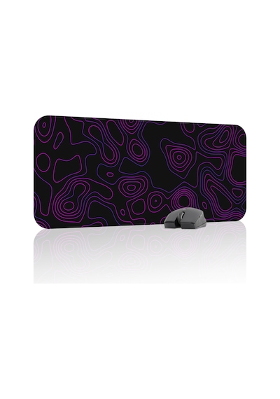 Topography Kaymaz Dikişli Kauçuk Oyuncu Mousepad V4 - 70x30 Xl Gaming Mouse Pad Fare Altlığı