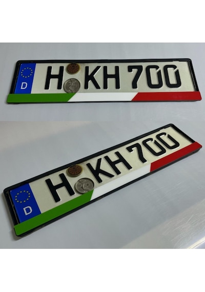 Dekor Araç Plakalığı "türk Bayrağı" Desenli Türk Bayrak Oto Plakalık Plastik 2 Adet