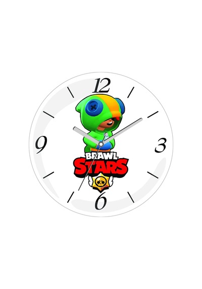 En Çok Satılan Brawl Stars Leon Çap 30cm Sessiz Akar Bombeli Gerçek Cam Duvar Saati Çok Renkli