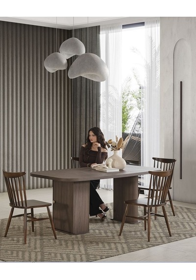 Casamila Mdf Yemek Masası+6 Sandalye Venge Casamila Mdf Yemek Masası+6 Sandalye Venge