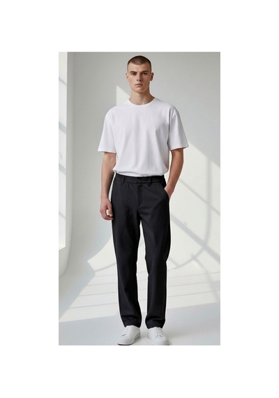 Little Cup Jeans Co Erkek Siyah Baggy Fit Rahat Kalıp Beli Lastikli Pantolon