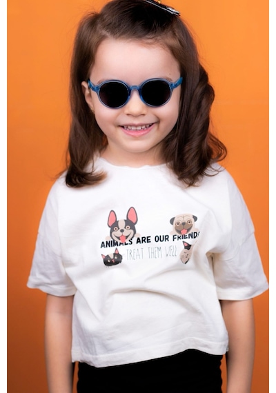 Yeni-unisex 12-36 Ay Polarize Ve Uv Korumalı Mavi Çocuk Güneş Gözlüğü Mavi
