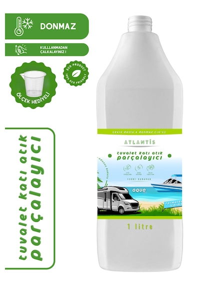 Karavan Tekne Tuvalet Kimyasalı 1000 Ml Portatif Ve Kasetli Tuvalet Atık Parçalayıcı