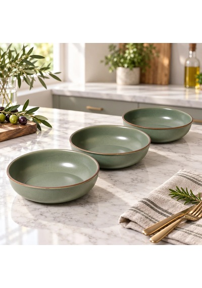 Güral Ece 23 Cm Salata Kasesi Mat Yeşil 26y