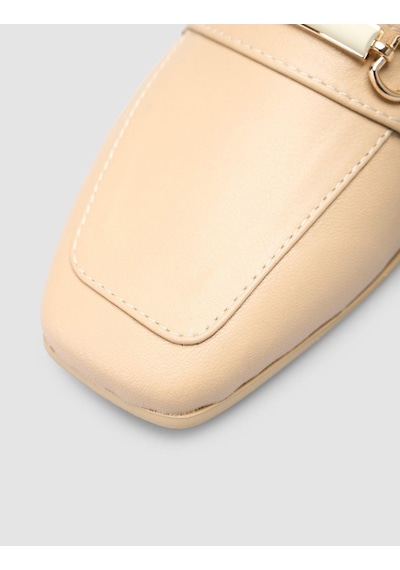 %100 Hakiki Deri Vizon Kadın Loafer VIZON