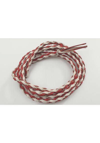 4-6 Mm Yuvarlak Örgülü Naturel Doğal Deri Kordon 1 Metre 4 Mm / Çok Renkli