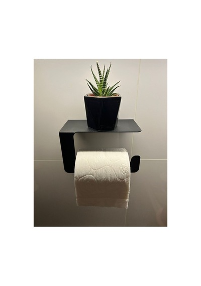 Buççin Online Mağaza Design Tuvalet Kağıtlığı, Tuvalet Kağıdı Askısı, Metal Tuvalet Kağıdı Tutucu Metal Siyah Çok Renkli