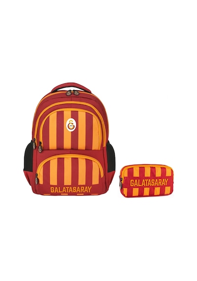Galatasaray Erkek Çocuk Nakışlı Okul Çantası Ve Kalemlik Seti İkili Set - 25539 Kırmızı