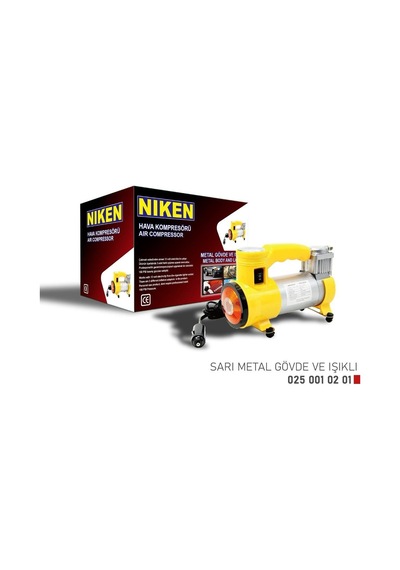 Niken Hava Kompresörü Sarı Metal Gövde 150 Psı