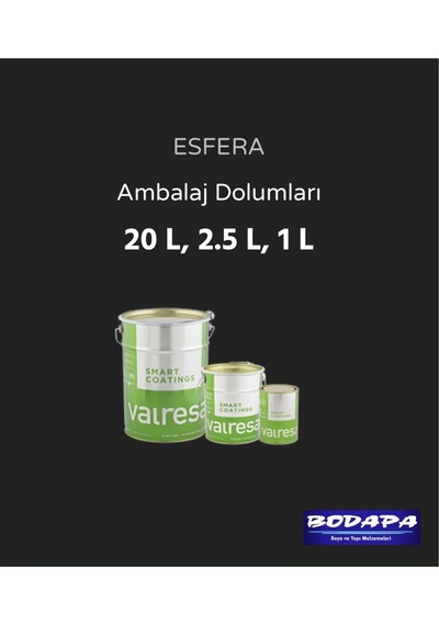 Valresa Esfera Ithal Su Bazlı Dış Cephe Vernik Renkli 1 - 2,5 Lt