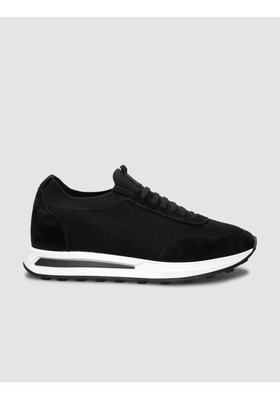 Triko Siyah Bağcıklı Erkek Sneaker Siyah