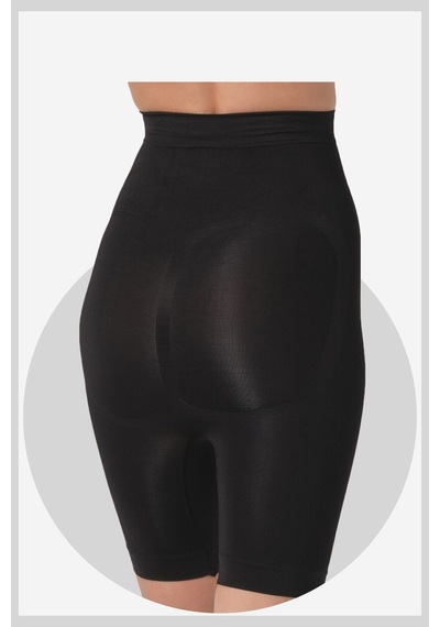 Push-up Detaylı Toparlayıcı Siyah Şort Korse 9s01 Siyah