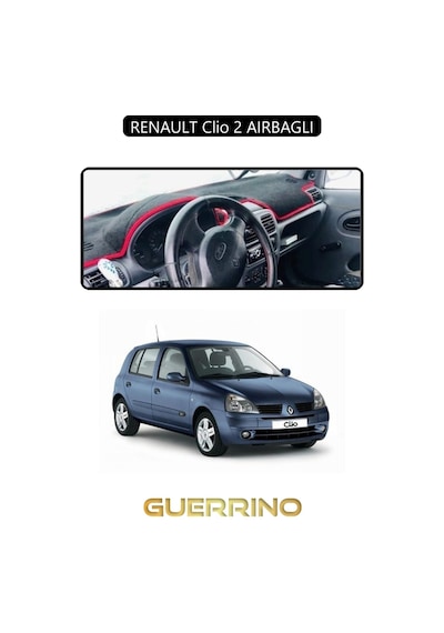 Renault Clio 2 Aırbaglıtorpido Koruma Halısı Siyah Kenar