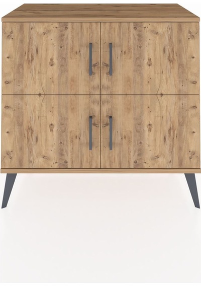 Hyperion Şifonyer 2 Raflı 4 Kapaklı 88x44x80 Çam-çam/antrasit Çam/antrasit Hyperion Şifonyer 2 Raflı 4 Kapaklı 88x44x80 Çam-çam/antrasit Çam/antrasit