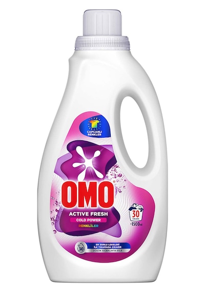 Omo Active Fresh Cold Power Renkliler Için Sıvı Deterjan 1500 Ml X 3