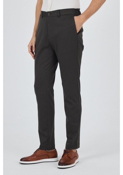 İmza Koyu Antrasit Esnek Yandan Cepli Casual Slim Fit Jogger Pantolon 1003250157 Koyu Antrasit