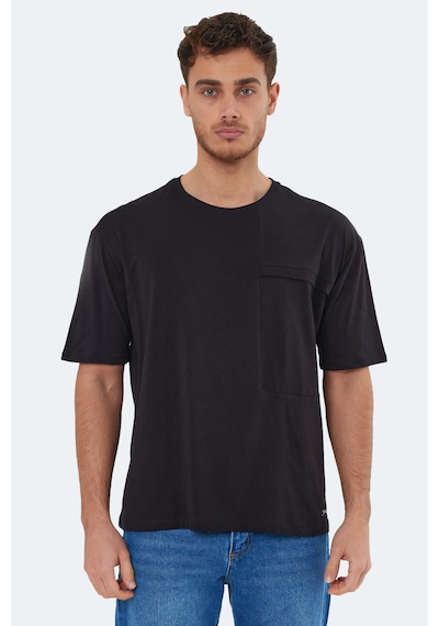 Slazenger Kaurı In Oversize Erkek Siyah Tişört Siyah
