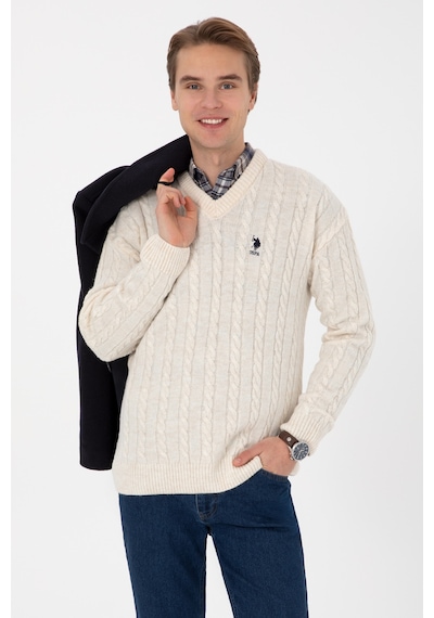 U.S. Polo Assn. U.s. Polo Assn. Erkek Krem Kazak /triko 50315038-vr071
