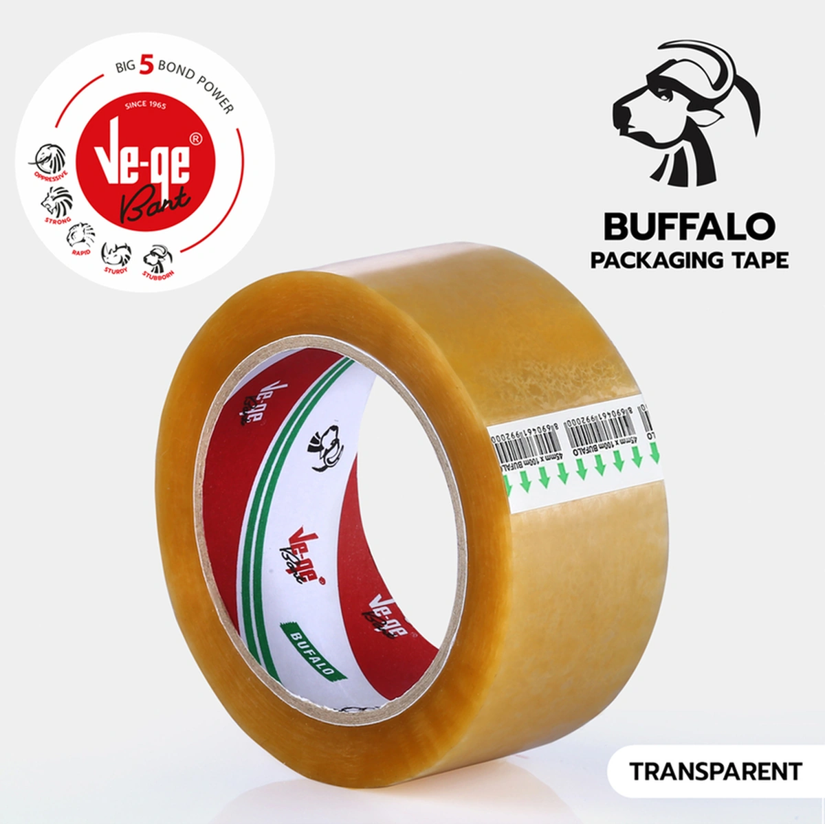 Bufalo Koli Bandı 45x100 Şeffaf 6 Adet
