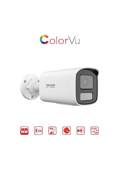 Ds-2cd1t47g2h-lıuf/sl - 4mp Colorvu + Smart Hybrid Light Bullet Network Kamera
