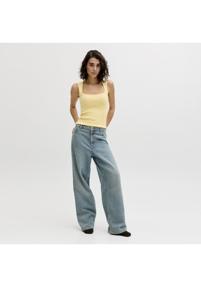 Jack & Jones Kadin Kare Yaka Kolsuz Üst - Posie - 12290769 Çok Renkli