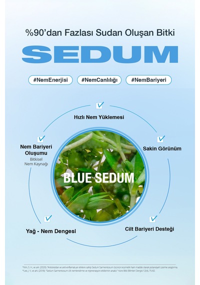 Dashu Blue Sedum Yağ ve Nem Dengesi Sağlayan Hyalüronik Asit İçerikli Nemlendirici Serum 65 ML