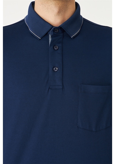 Lacivert Polo Yaka T-shirt Lacivert
