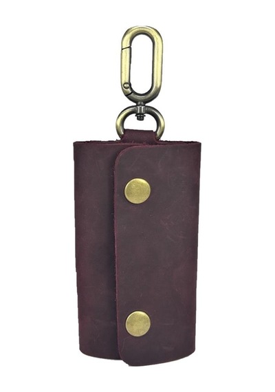 Hakiki Deri Antik Anahtarlık Crazy Bordo