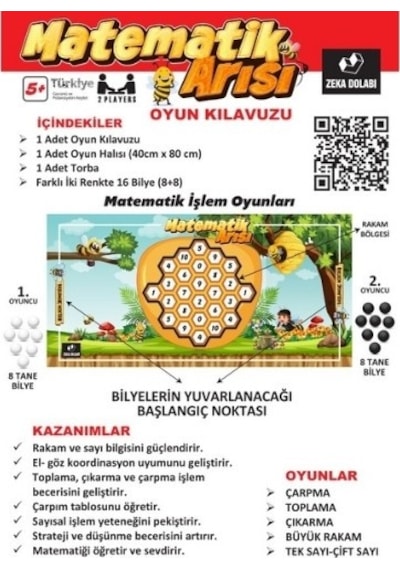Zeka Dolabı Matematik Arısı Toplama - Çıkarma - Çarpma - Çarpım