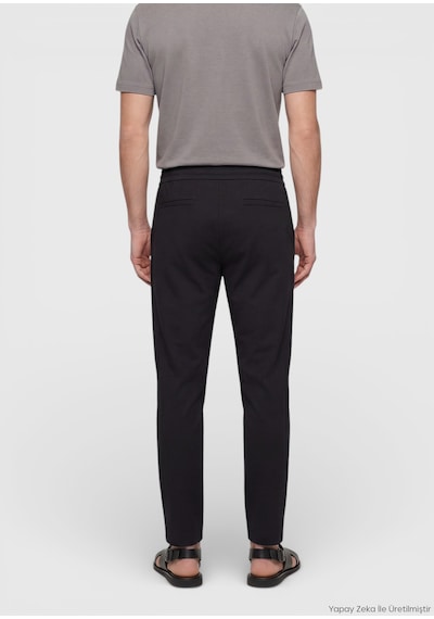 Ramsey Siyah Düz Teknik Jogging Fit Casual Pantolon