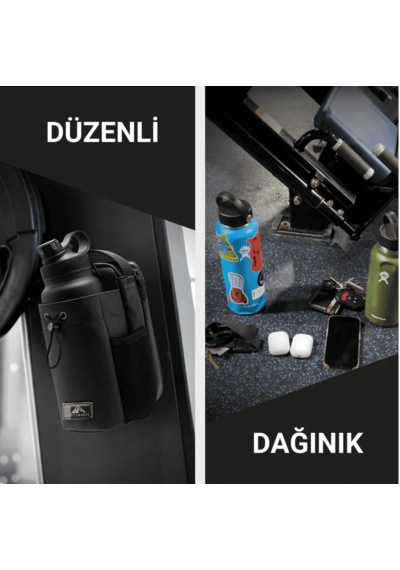 Peakmotion 2'li Siyah Manyetik Spor Çantası Suya Dayanıklı, Modern Tasarım, Çok Bölmeli Spor & Seyahat Siyah 001