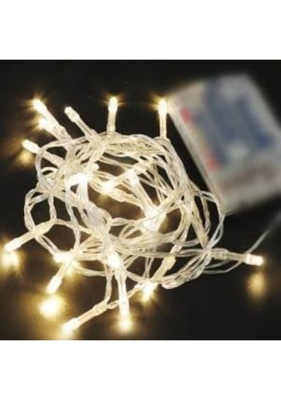 Beyaz Kablolu 3 Metre Gün Işığı Renk Pilli Led Işık 20 Ampül
