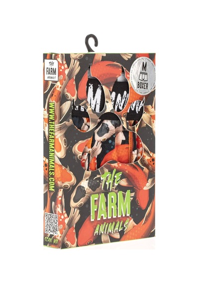 Farm Animals Koi Fishes Desenli Boxer Çok Renkli