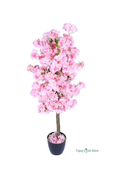 Yapay Çiçek Sitesi Yapay Premium Bahar Dalı Ağacı 125 Cm Pembe Pembe